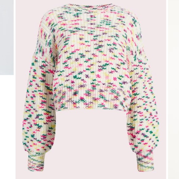 NWT $260 Cinq A Sept Multi Space Dye Mari Chunky Knit Sweater Top XSmall - Picture 2 of 6